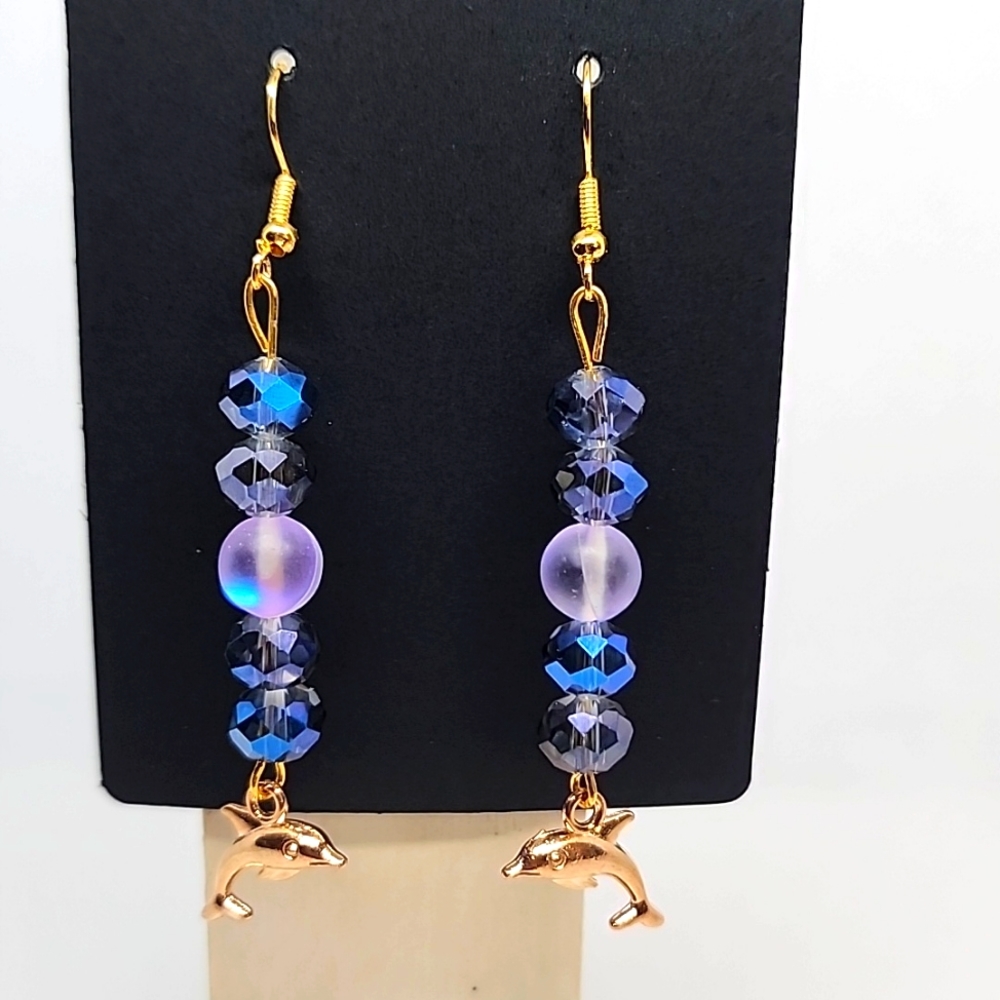 Handmade Dolphin 🐬 Charm earrings
